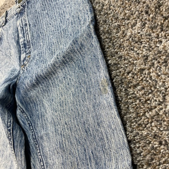 Vintage Lee Men's 31x29 USA Made Striped High Rise Straight Leg Jeans - Picture 9 of 10